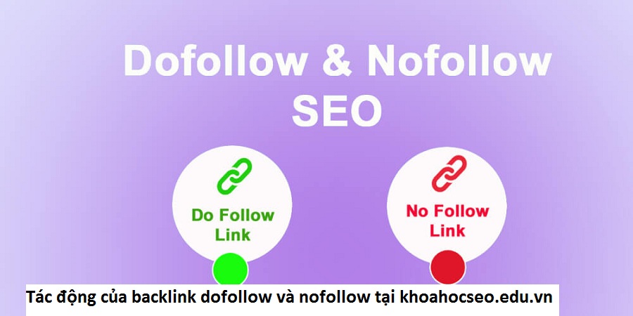 Tác động của backlink dofollow và nofollow tại khoahocseo.edu.vn
